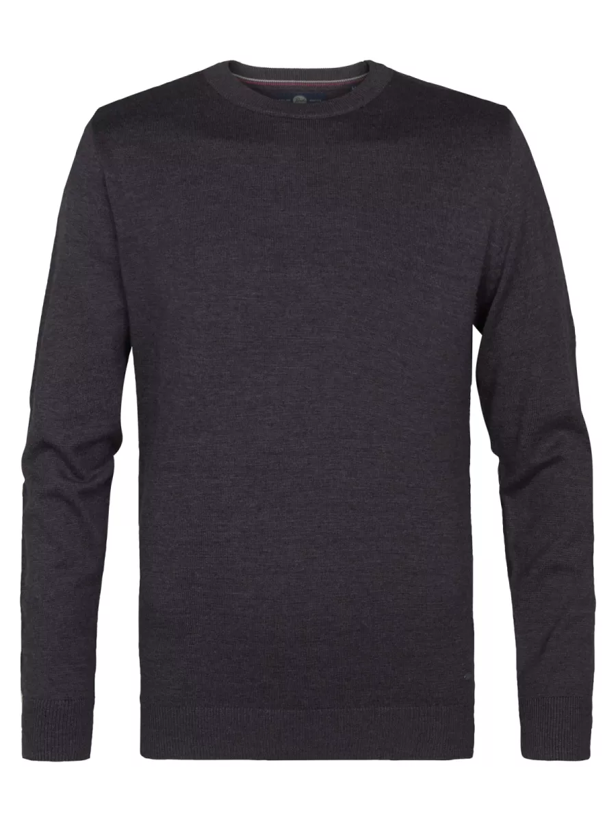 PETROL INDUSTRIES-Men Knitwear Round Neck Basic-M-ROS-KWR201-5120 Sky captain-NAVY