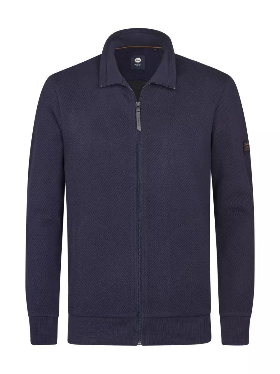 PETROL INDUSTRIES-Men Sweater Collar Zip-M-3050-SWC315-5092 Royal navy-NAVY