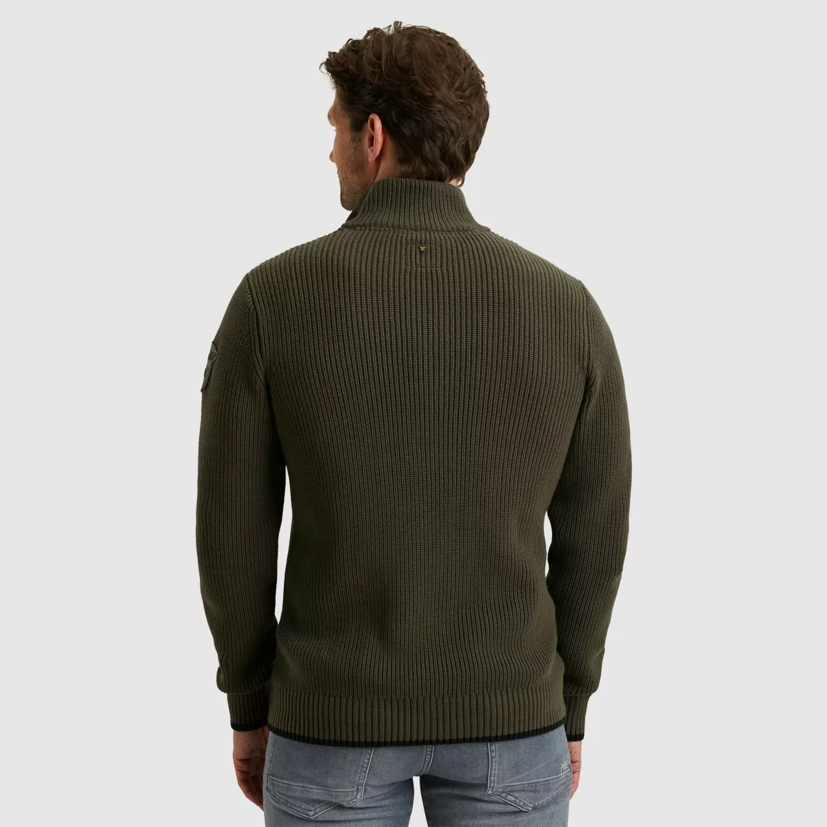 pme-legend-half-zip-collar-cotton-mix-yarn-pkw2509324-8039-beluga-bruin-3 PME LEGEND-Half zip collar cotton mix yarn-PKW2509324-8039 Beluga-BRUIN
