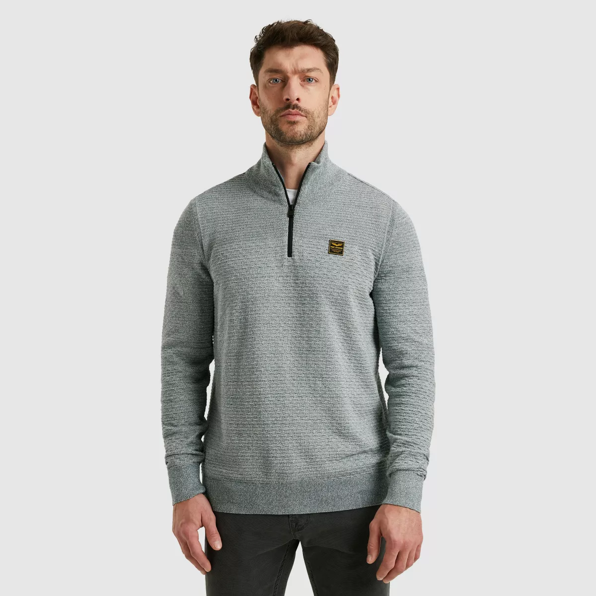 pme-legend-half-zip-collar-cotton-mouline-organic-pkw2510301-5281-salute-blue-2 PME LEGEND-Half zip collar cotton mouline (organic)-PKW2510301-5281 Salute-BLUE