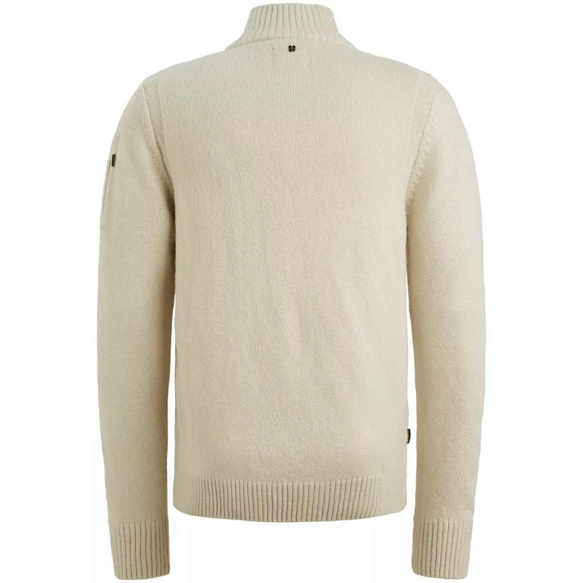 PME LEGEND-Half zip collar soft blend-PKW2510314-910 Bone white melee-BEIGE