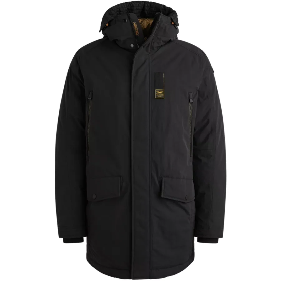 PME LEGEND-Long jacket ICE PILOT Coated Crunc-PJA2509134-9067-ZWART