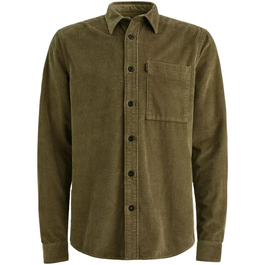 PME LEGEND-LONG SLEEVE SHIRT Dobby Cord-PSI2510206-6389 Dusky green-GROEN