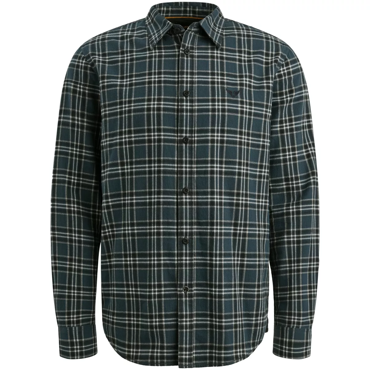 PME LEGEND-LONG SLEEVE SHIRT Herringbone Yarn-PSI2510201-5281 Salute-BLUE