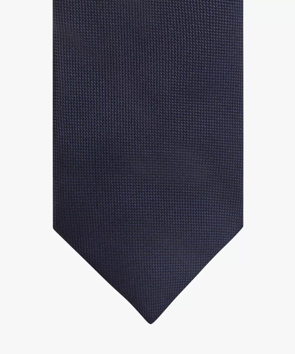 Profuomo-Tie silk woven brown-PP6AA0005A-410 Navy-NAVY
