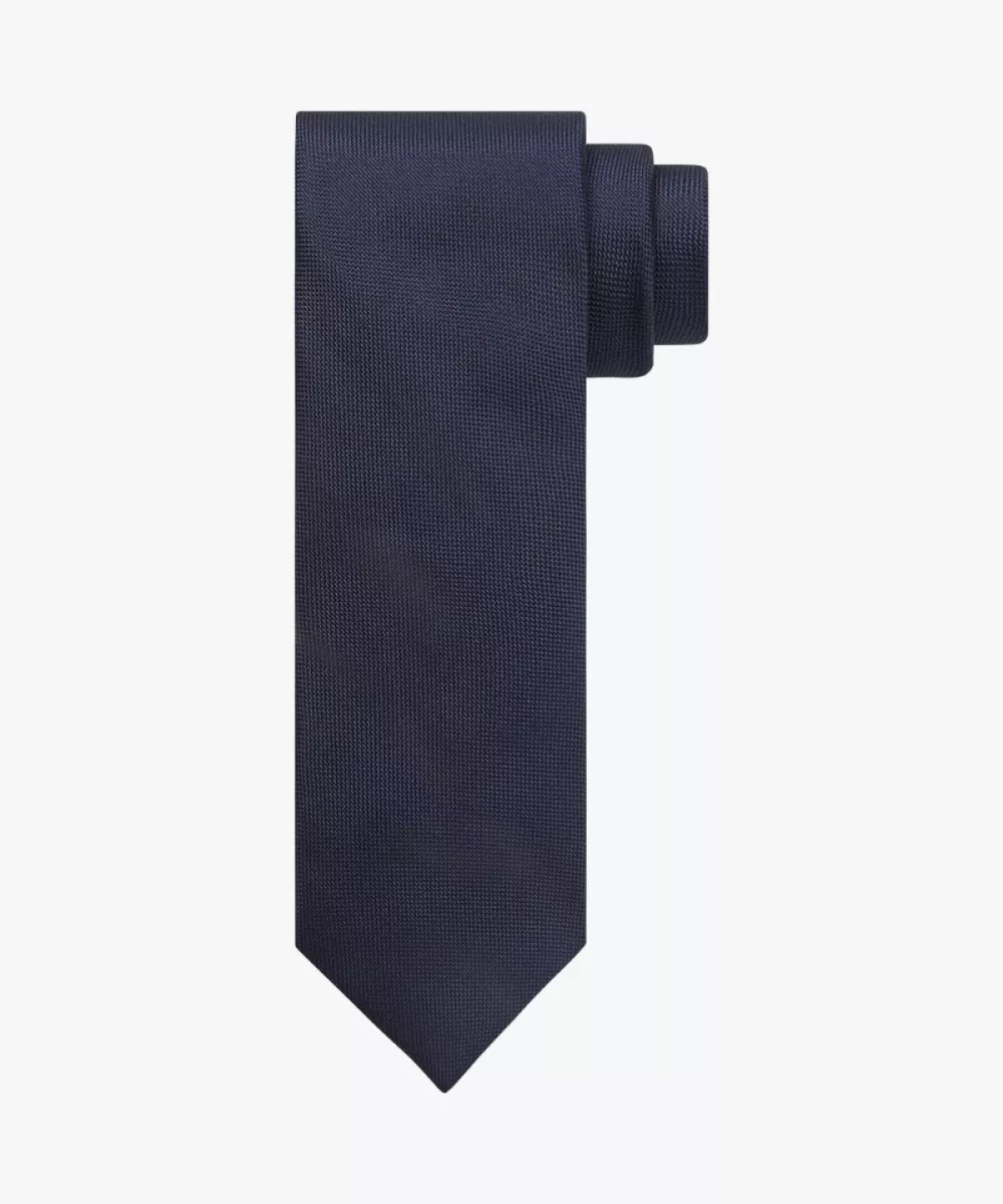 Profuomo-Tie silk woven brown-PP6AA0005A-410 Navy-NAVY