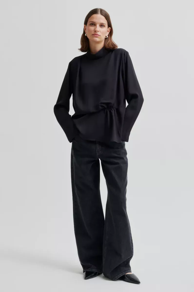 second-female-blouse-lm-glara-blouse-8001-black-black-2 Second Female-Blouse LM-Glara Blouse-8001 Black-BLACK