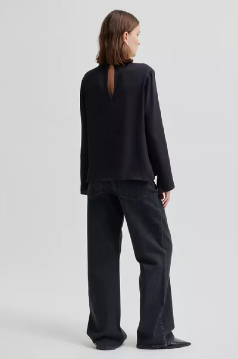 second-female-blouse-lm-glara-blouse-8001-black-black-3 Second Female-Blouse LM-Glara Blouse-8001 Black-BLACK