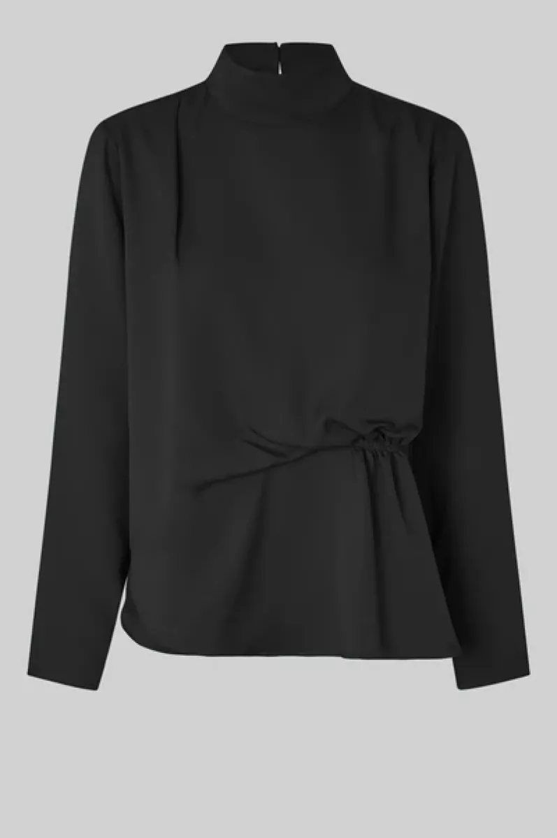 second-female-blouse-lm-glara-blouse-8001-black-black-4 Second Female-Blouse LM-Glara Blouse-8001 Black-BLACK