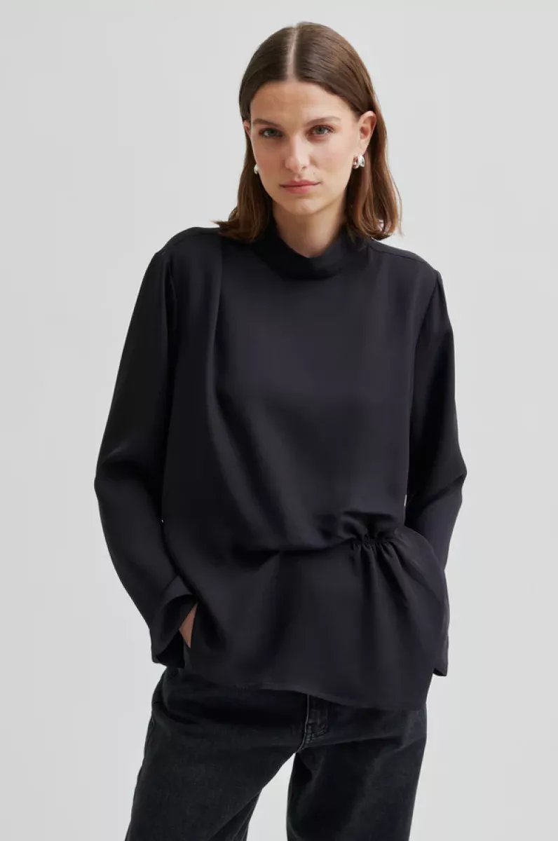 Second Female-Blouse LM-Glara Blouse-8001 Black-BLACK