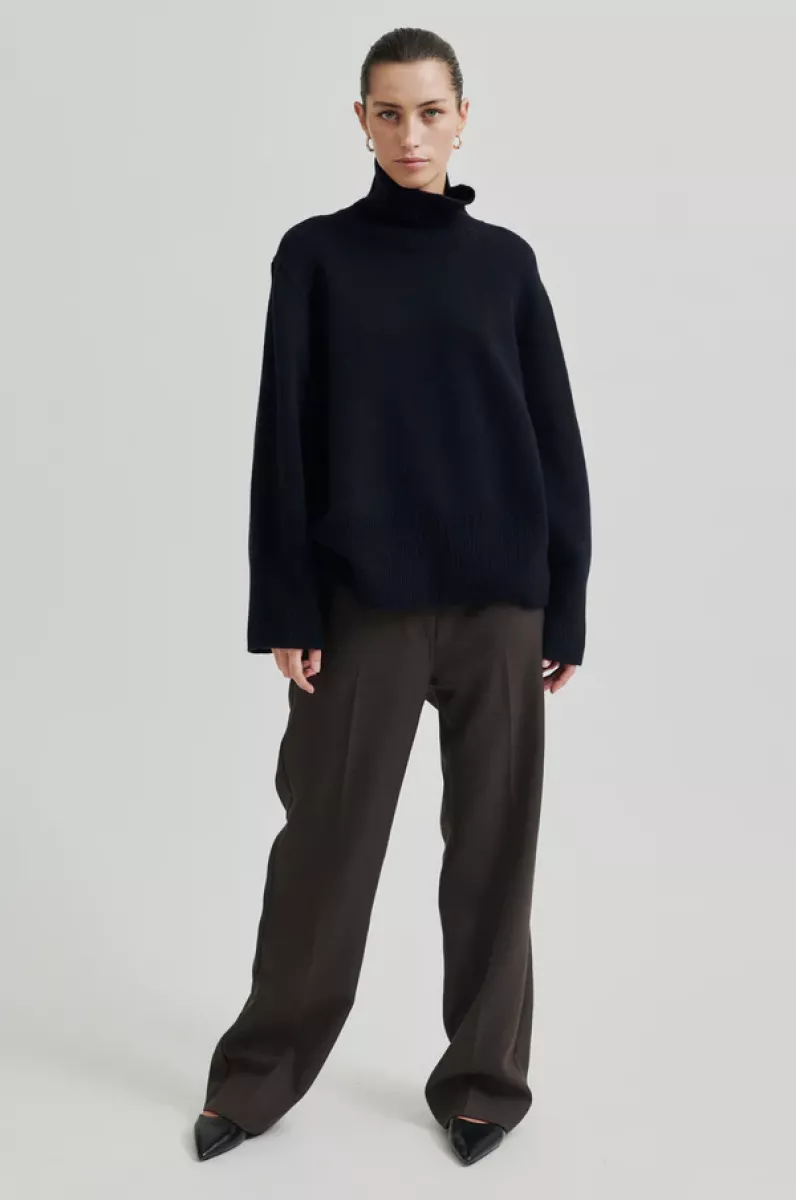 second-female-pullover-alpha-knit-t-neck-night-sky-donker-blauw-2 Second Female-Pullover-Alpha Knit T-neck-Night Sky-DONKER BLAUW