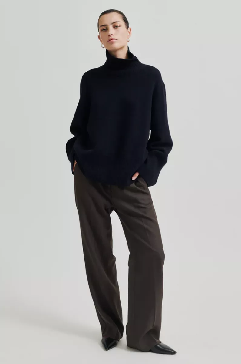 second-female-pullover-alpha-knit-t-neck-night-sky-donker-blauw-3 Second Female-Pullover-Alpha Knit T-neck-Night Sky-DONKER BLAUW