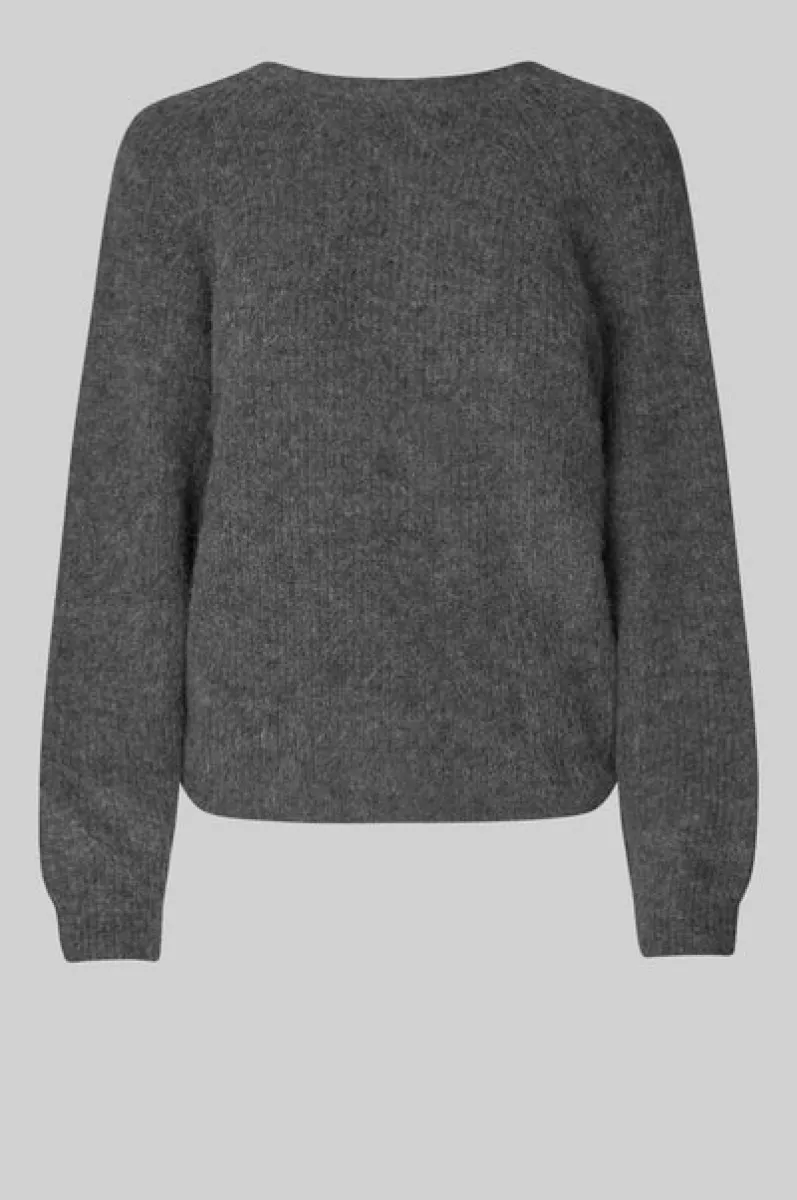 second-female-pullover-flare-knit-7003-dark-grey-melange-donker-grijs-grafiet-4 Second Female-Pullover-Flare Knit-7003 Dark Grey Melange-DONKER GRIJS/GRAFIET