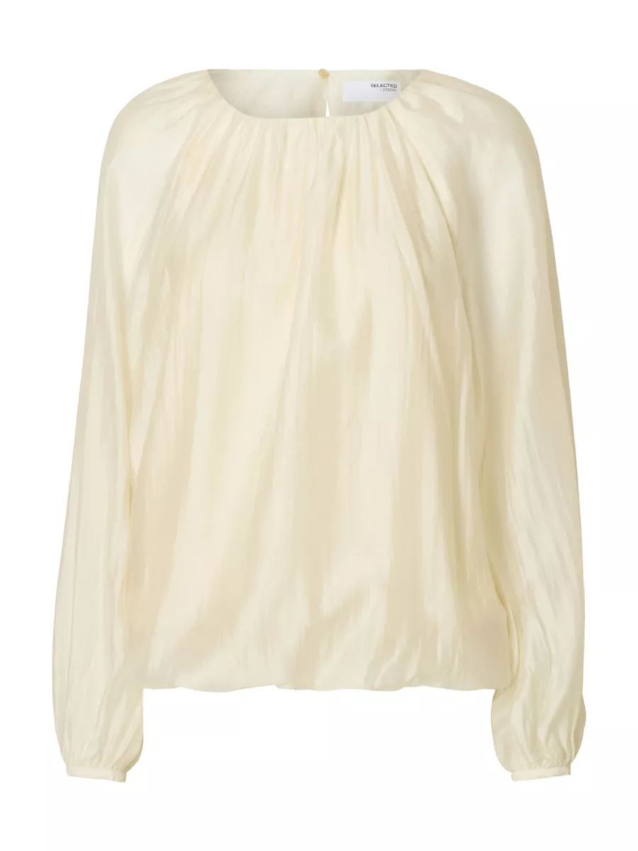 Selected Femme-SLFIRIS LS TOP B-16099392-Angora-OFF WHITE