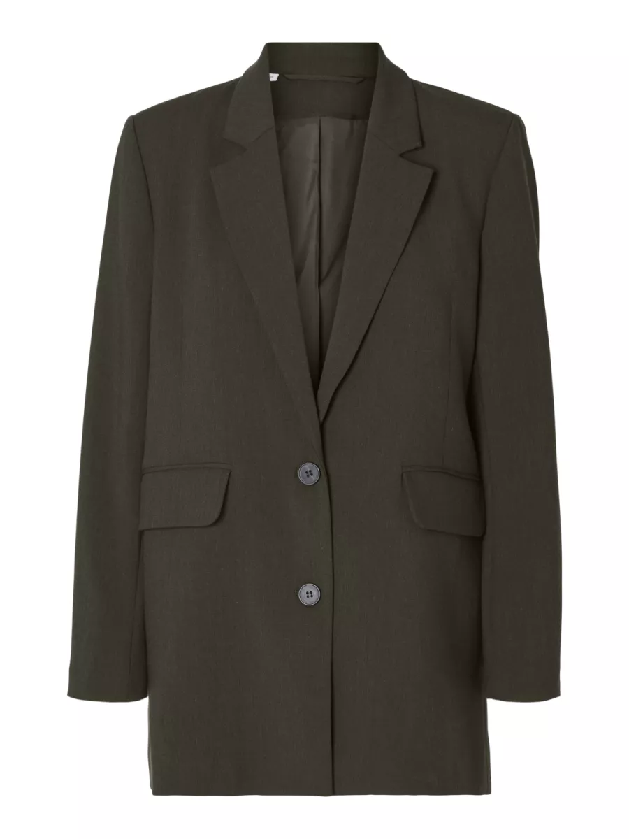 Selected Femme-SLFRITA LS RELAXED BLAZER MEL NOOS-16094205-Delicioso-BRUIN