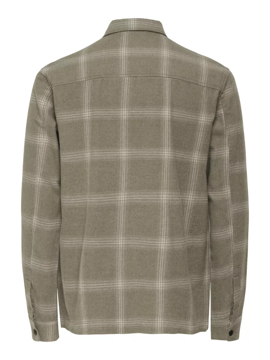 SONS-ONSAIDEN CHECKED TWILL SHIRT FRML-22035467-Walnut-BRUIN
