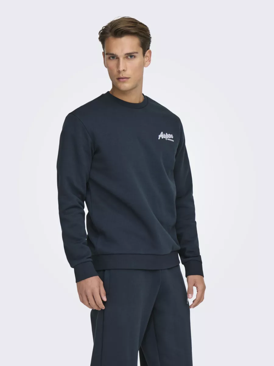 SONS-ONSCERES SKI LS REG CREW SWE CS-22037350-Blue nights-BLUE