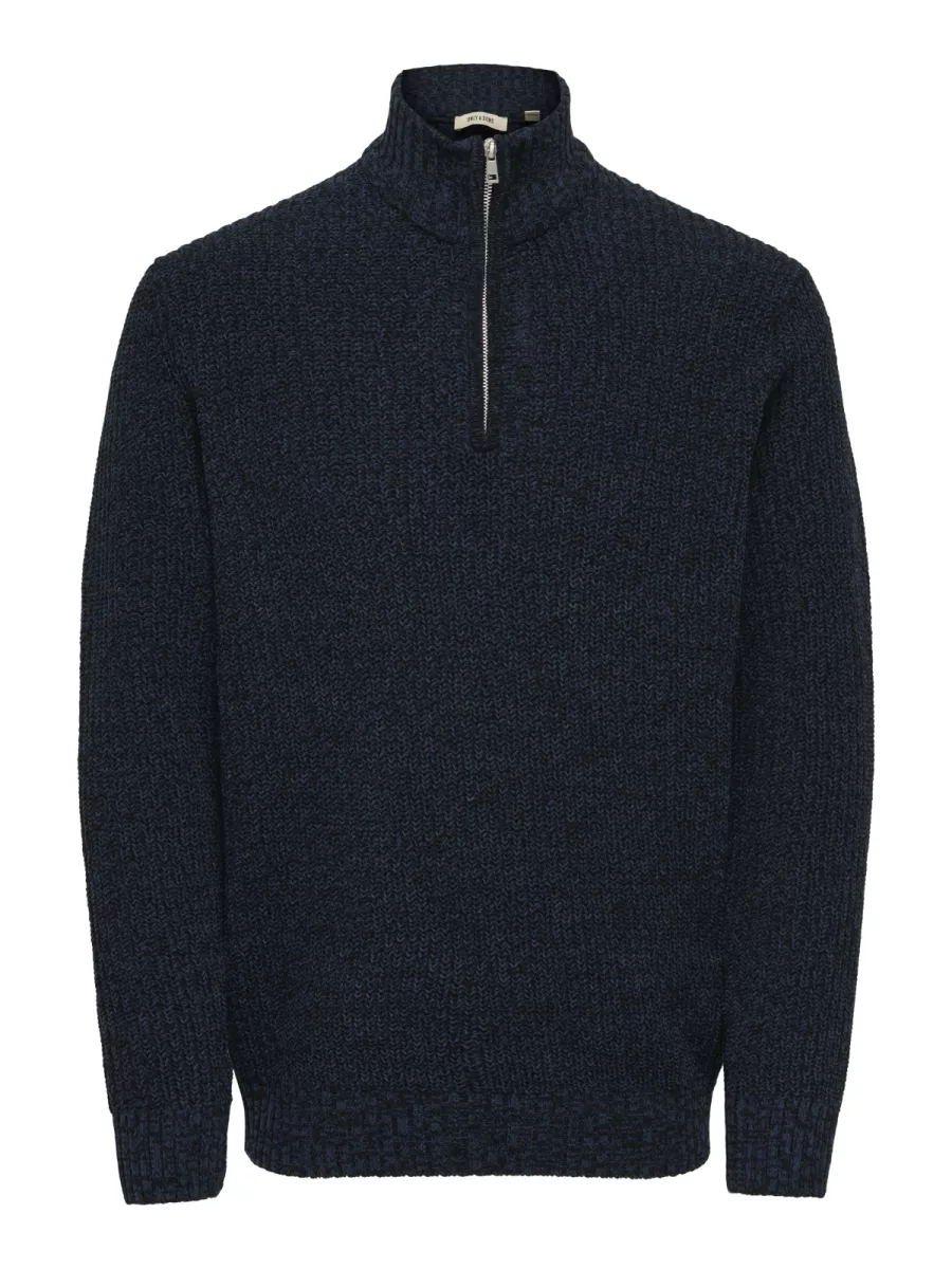 SONS-ONSJOIN REG LS HIGH NECK KNIT CAMP-22035796-Dark sapphire-BLAUW