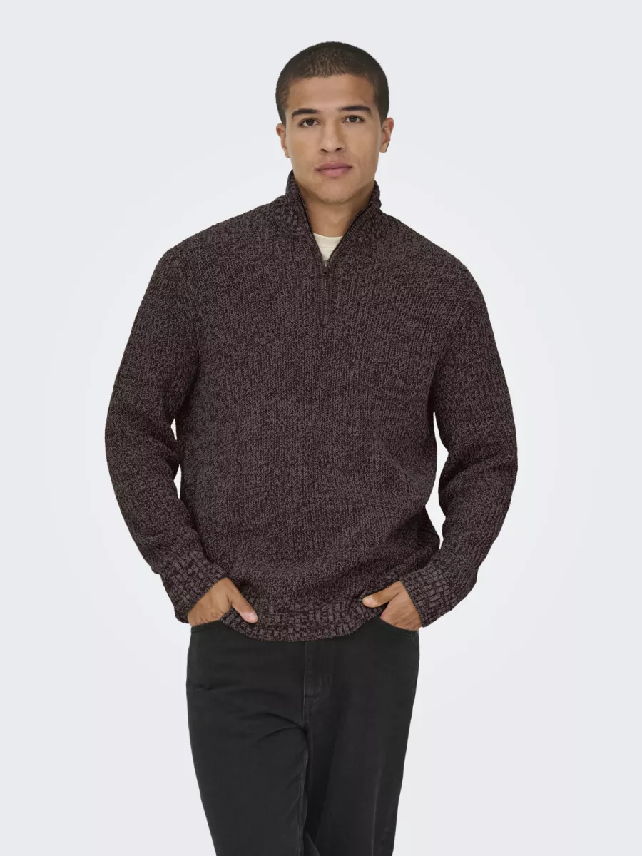 SONS-ONSJOIN REG LS HIGH NECK KNIT CAMP-22035796-Sequoia-CAFE