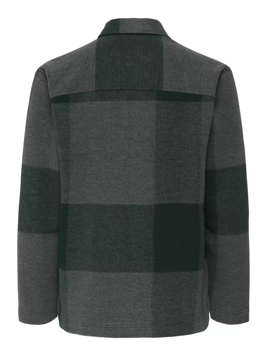 SONS-ONSWAKE CHECKED ZIP OVERSHIRT-22034447-Dark sea-ZEE GROEN
