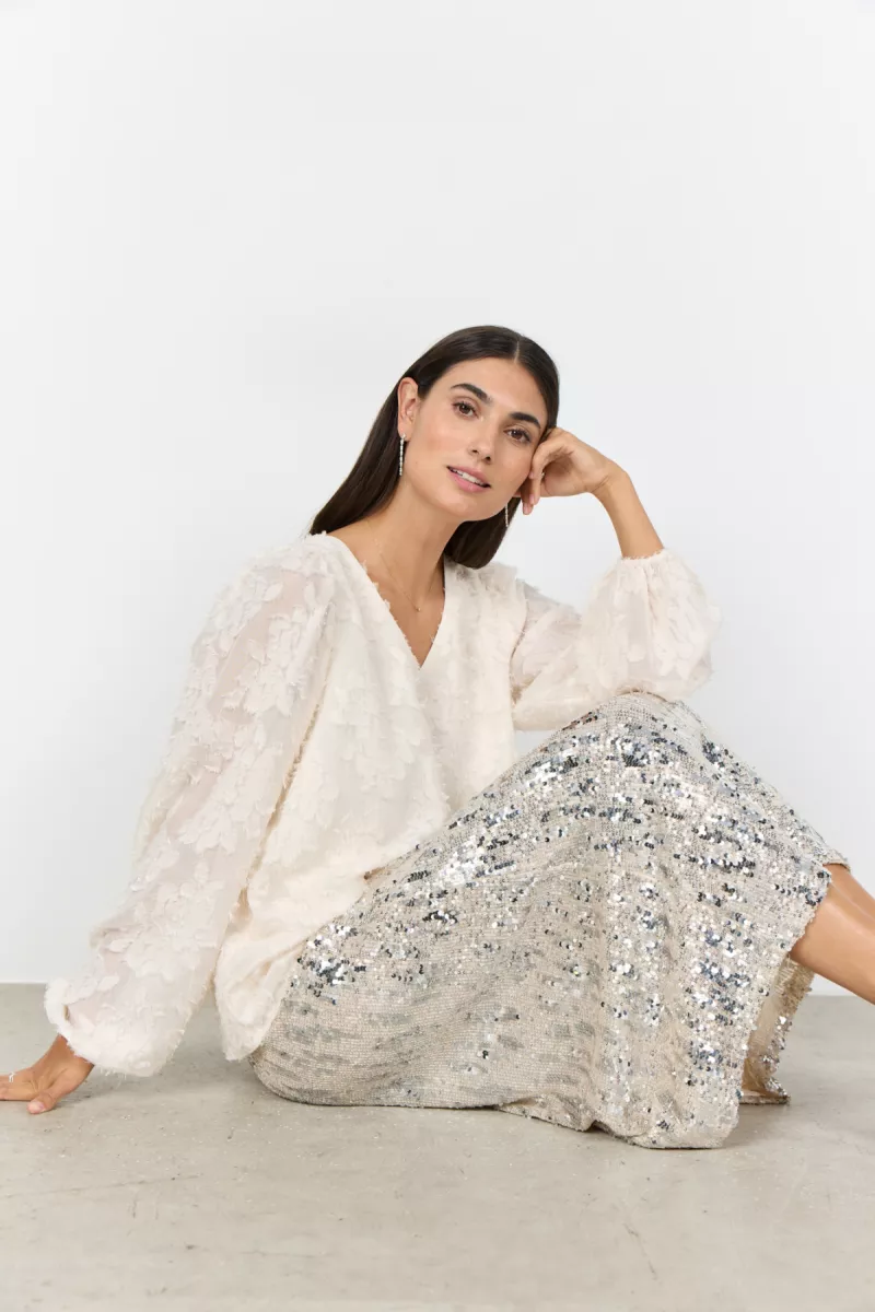 SOYA CONCEPTS-Blouse LM-Althea 2-1620-CREME