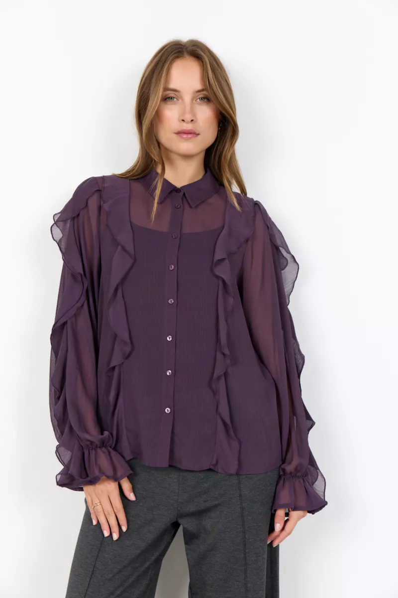 SOYA CONCEPTS-Blouse LM-Naia 5-5120 Plum perfect-PAARS
