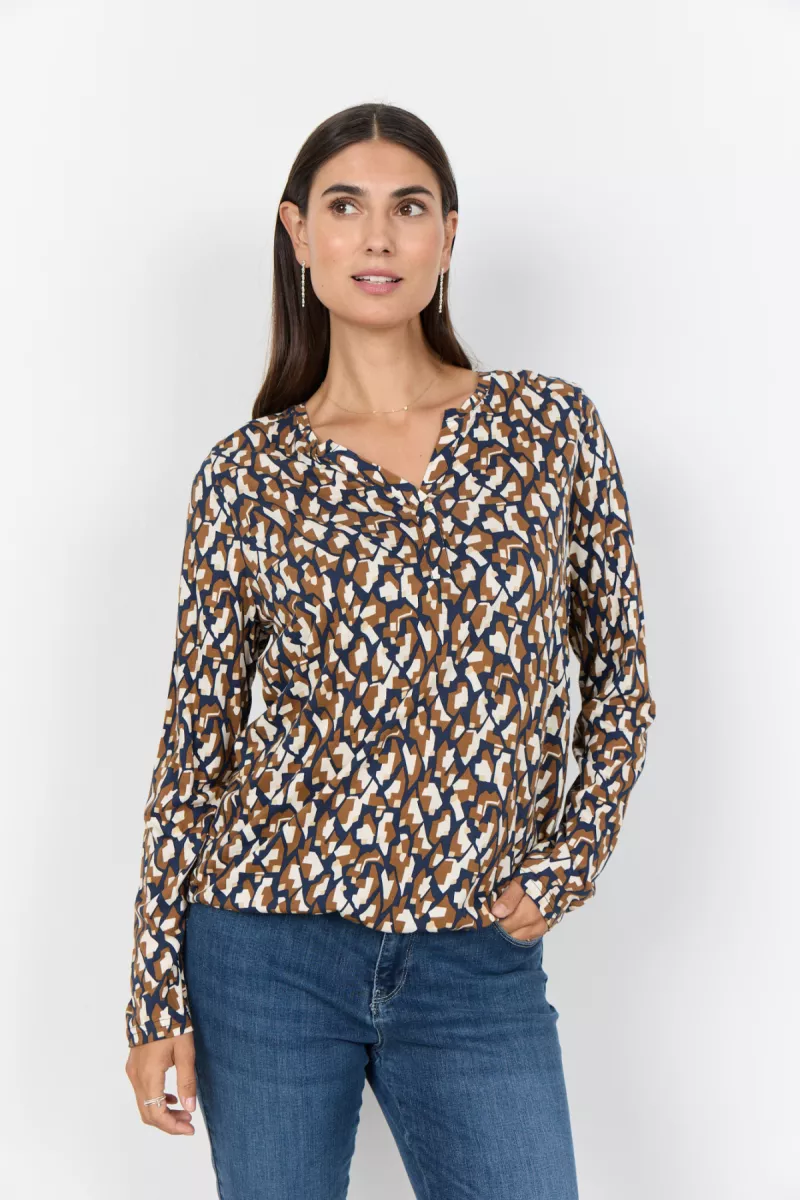 SOYA CONCEPTS--Felicity aop 527-6905C Navy blazer combi-NAVY