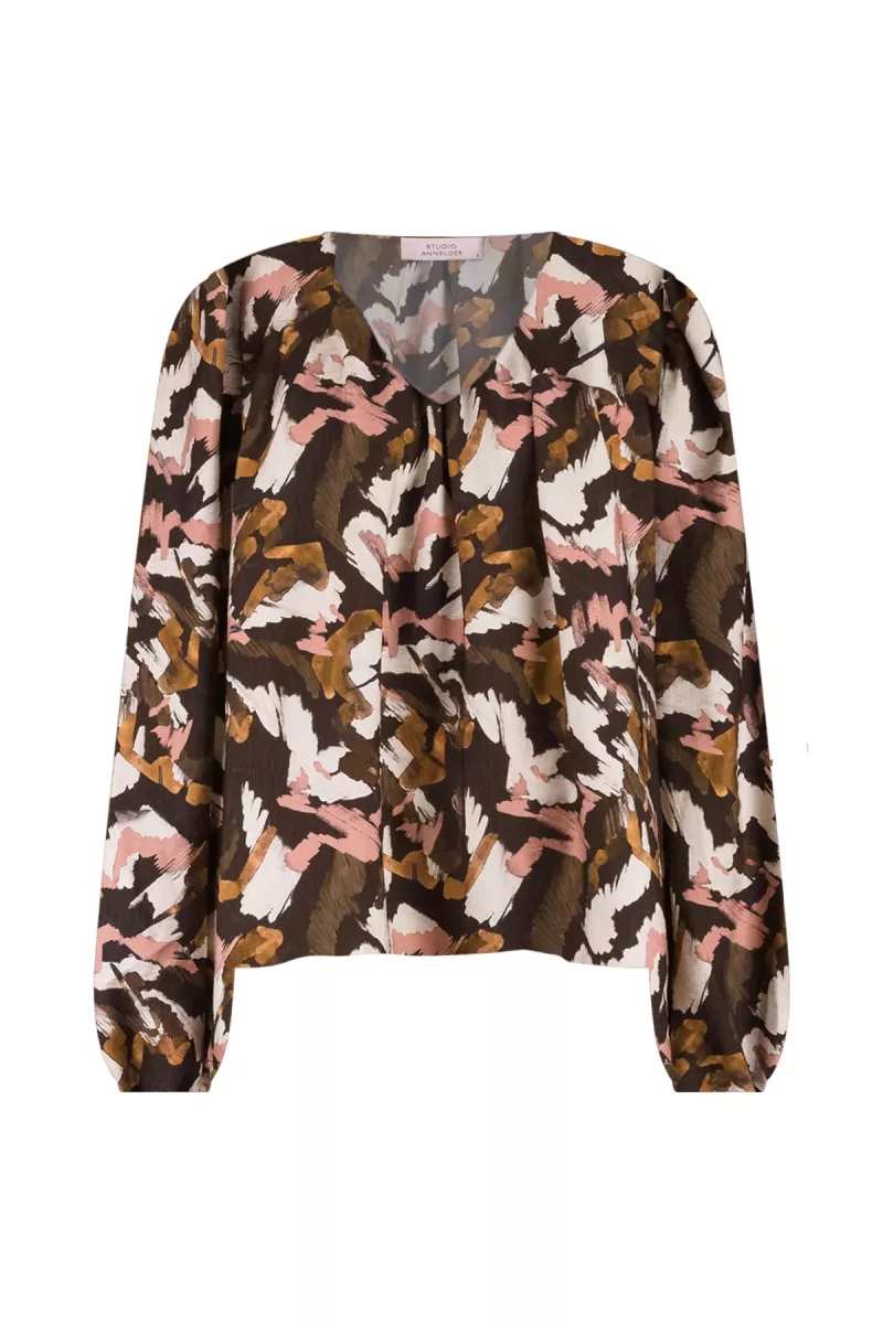 STUDIO ANNELOES-Kylie marker crepe top-13313-9997 multi color-MULTICOLOR