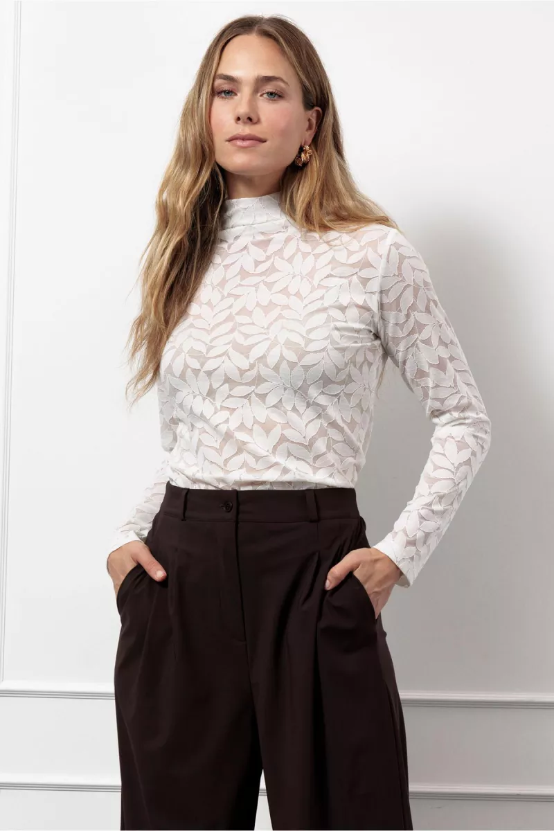STUDIO ANNELOES-Reagan lace top-13258-1700 ecru-ECRU