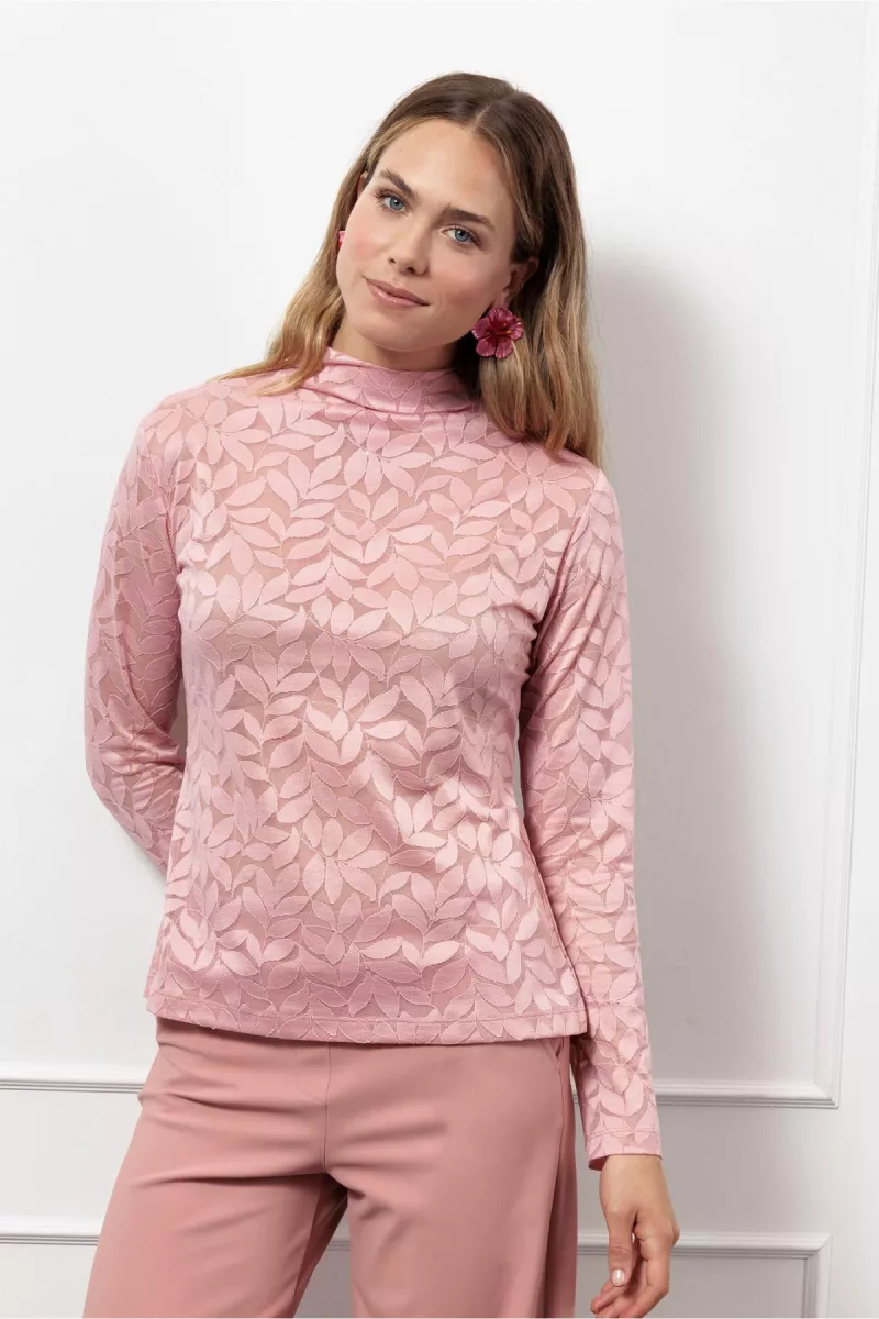 STUDIO ANNELOES-Reagan lace top-13258-5400 Dusty pink-ROSE