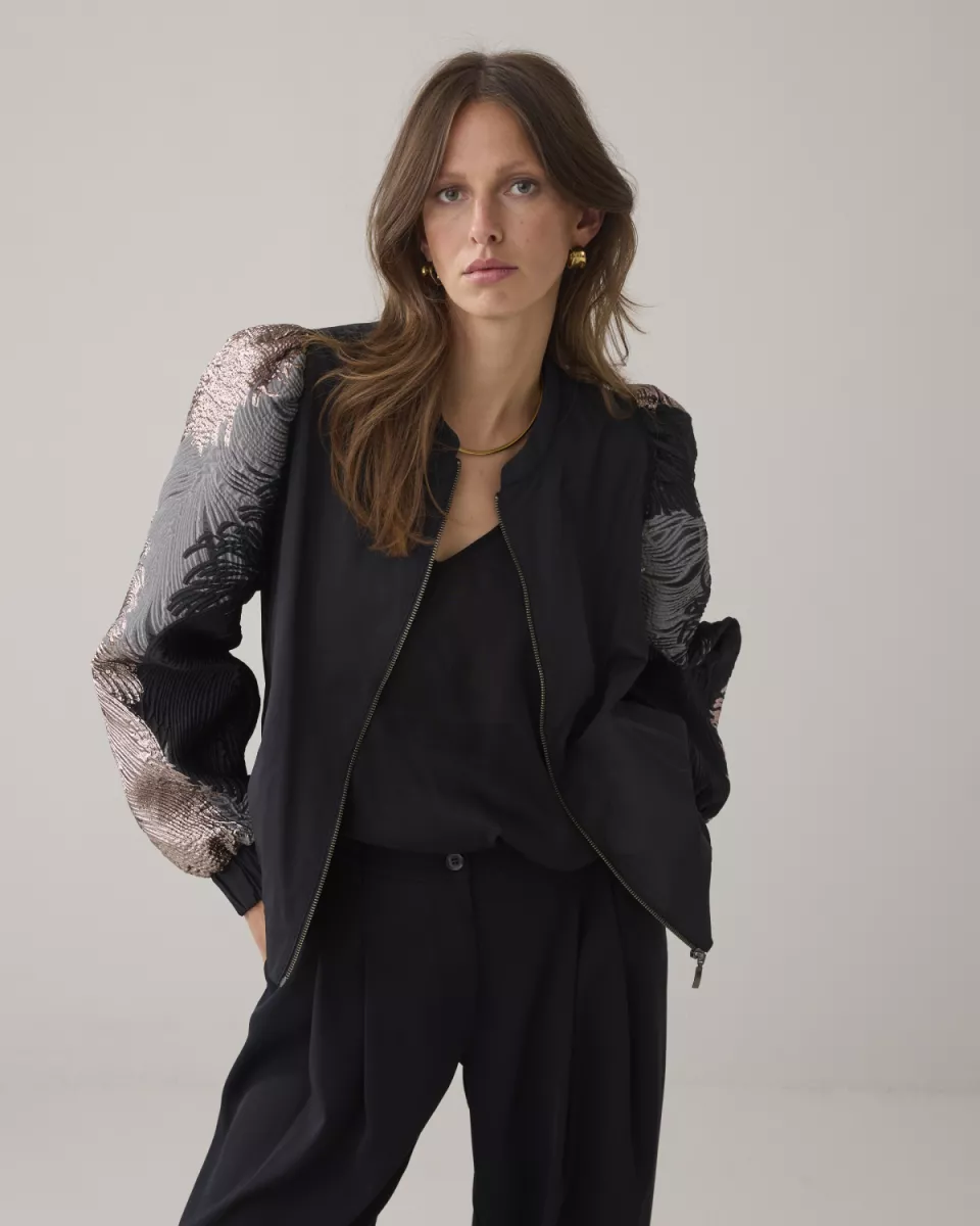 Summum-Bomber jacket leaves jacquard-1s1275-12336-120 Multicolour-MULTICOLOR