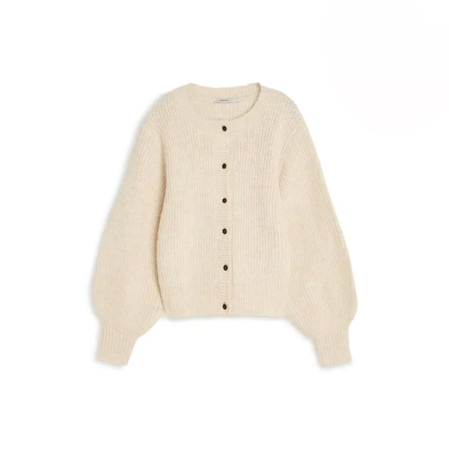 Summum-Cardigan cozy melange knit-7s7958-7997-122 Ivory-OFF WHITE