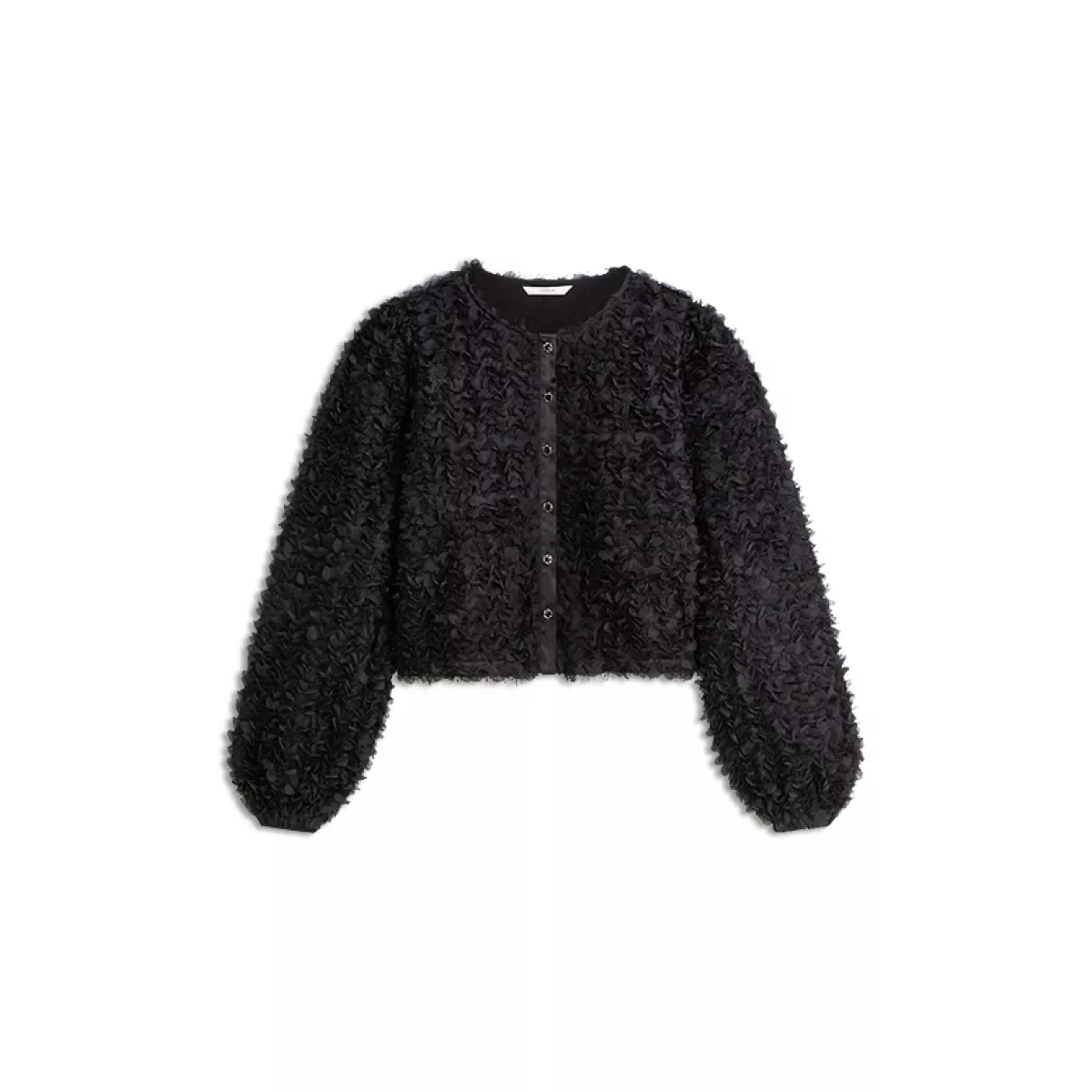 Summum-Jacket 3D flowerfluffy-2s3365-12322-990 Black-ZWART