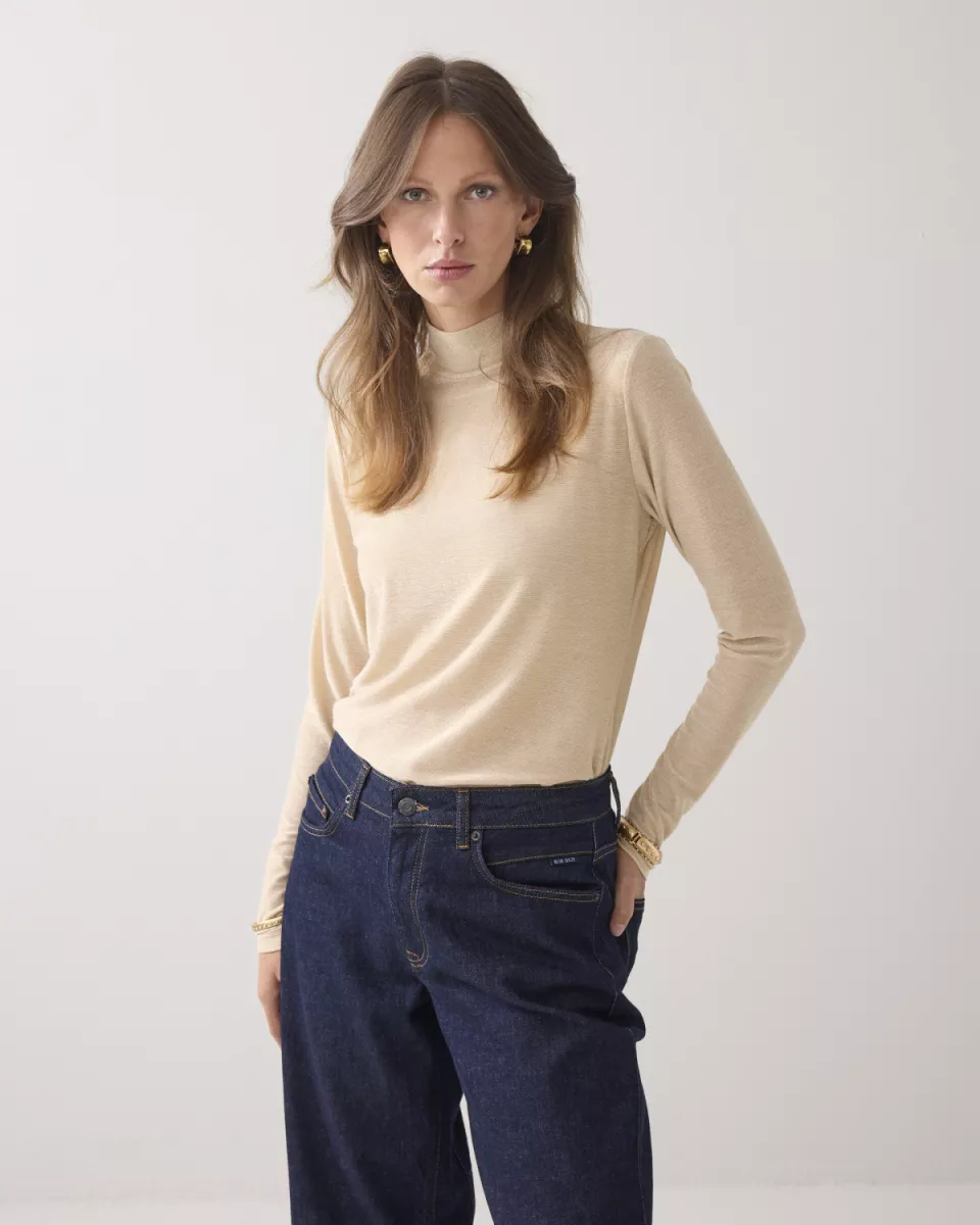 Summum-Top soft lurex-3s5233-30644-139 Prosecco-BEIGE