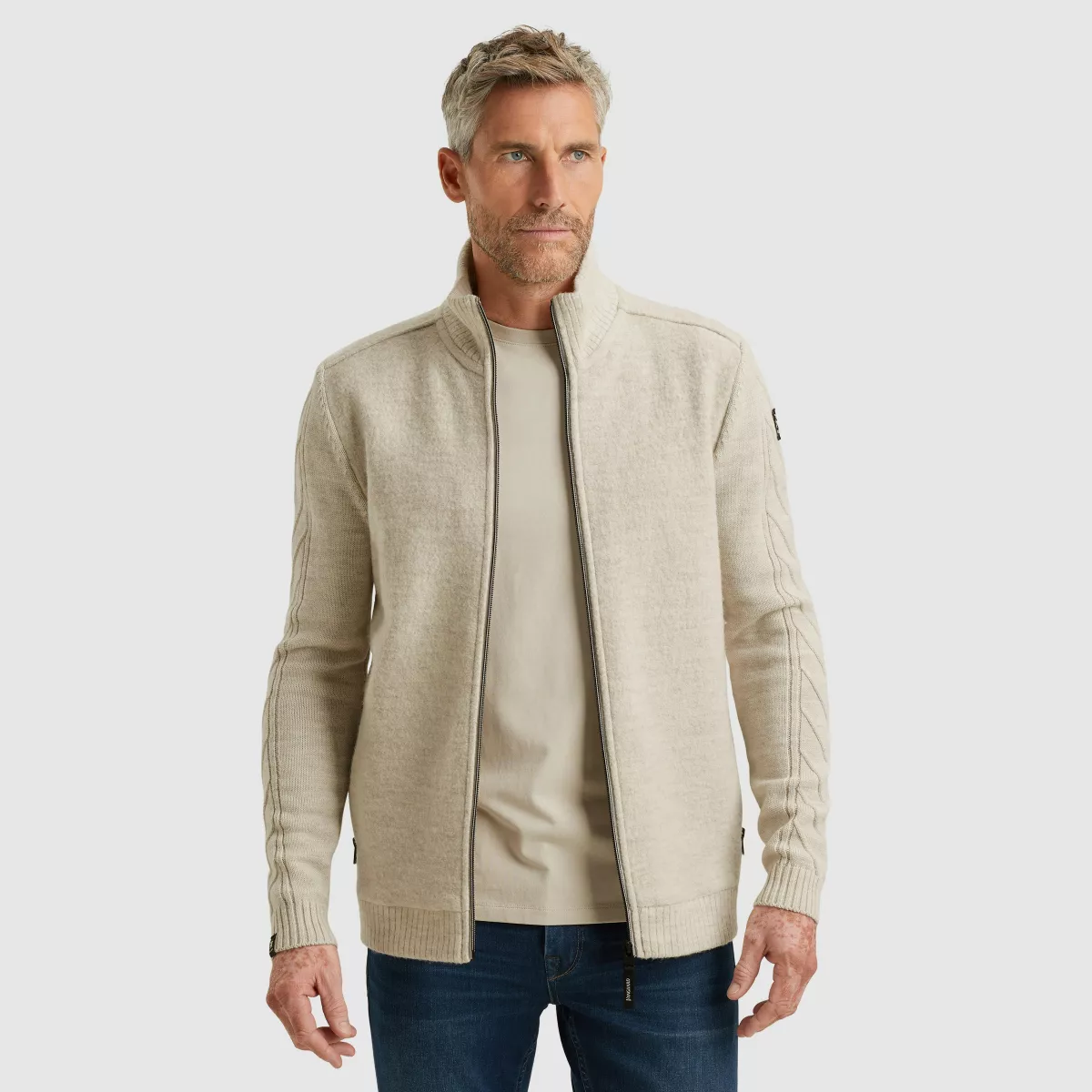 Vanguard-Button jacket boiled wool-VKC2510366-7074 Silver lining-BEIGE