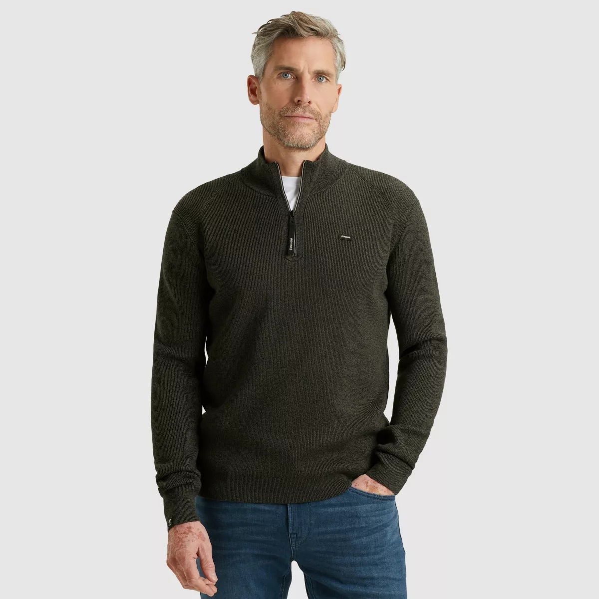 Vanguard-Half zip collar gentleman's deal c-VKW2510332-9141 Black beauty-ZWART