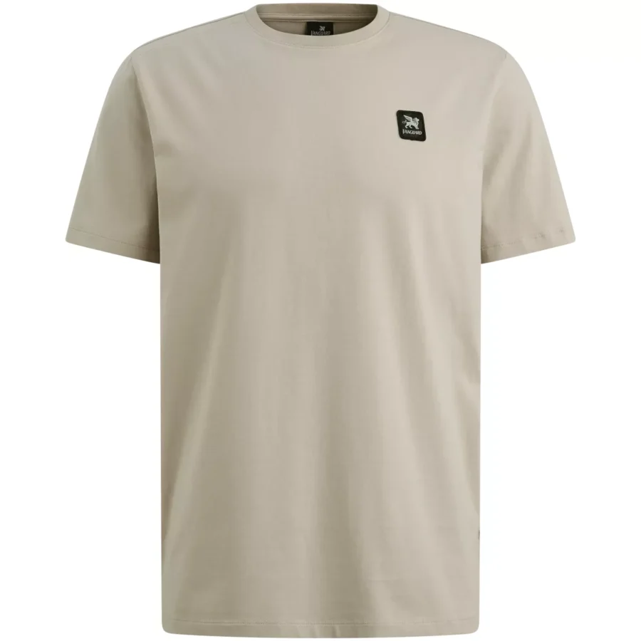 Vanguard-Short sleeve r-neck cotton elastan-VTSS2510500-7074 Silver lining-BEIGE