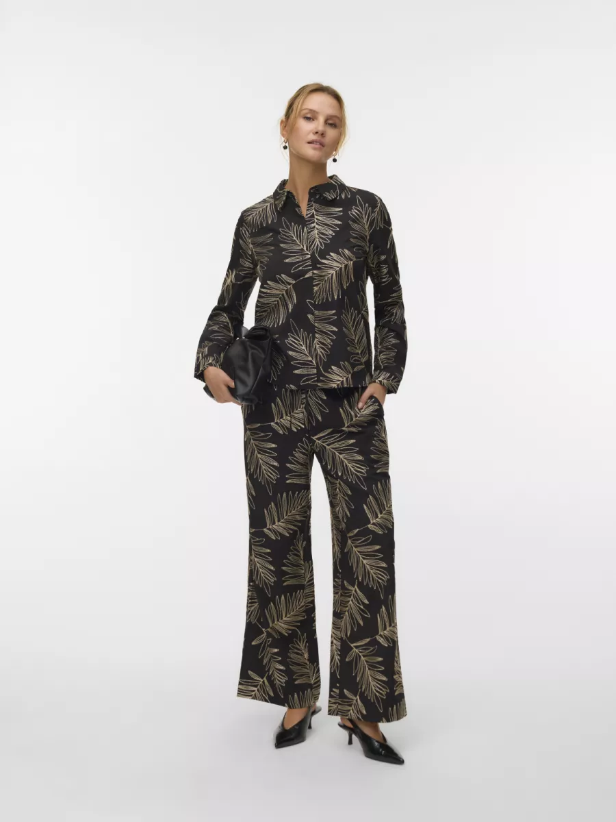 VERO MODA-VMGERTRUDE L/S SHIRT WVN BTQ GA-10337543-Black-BLACK