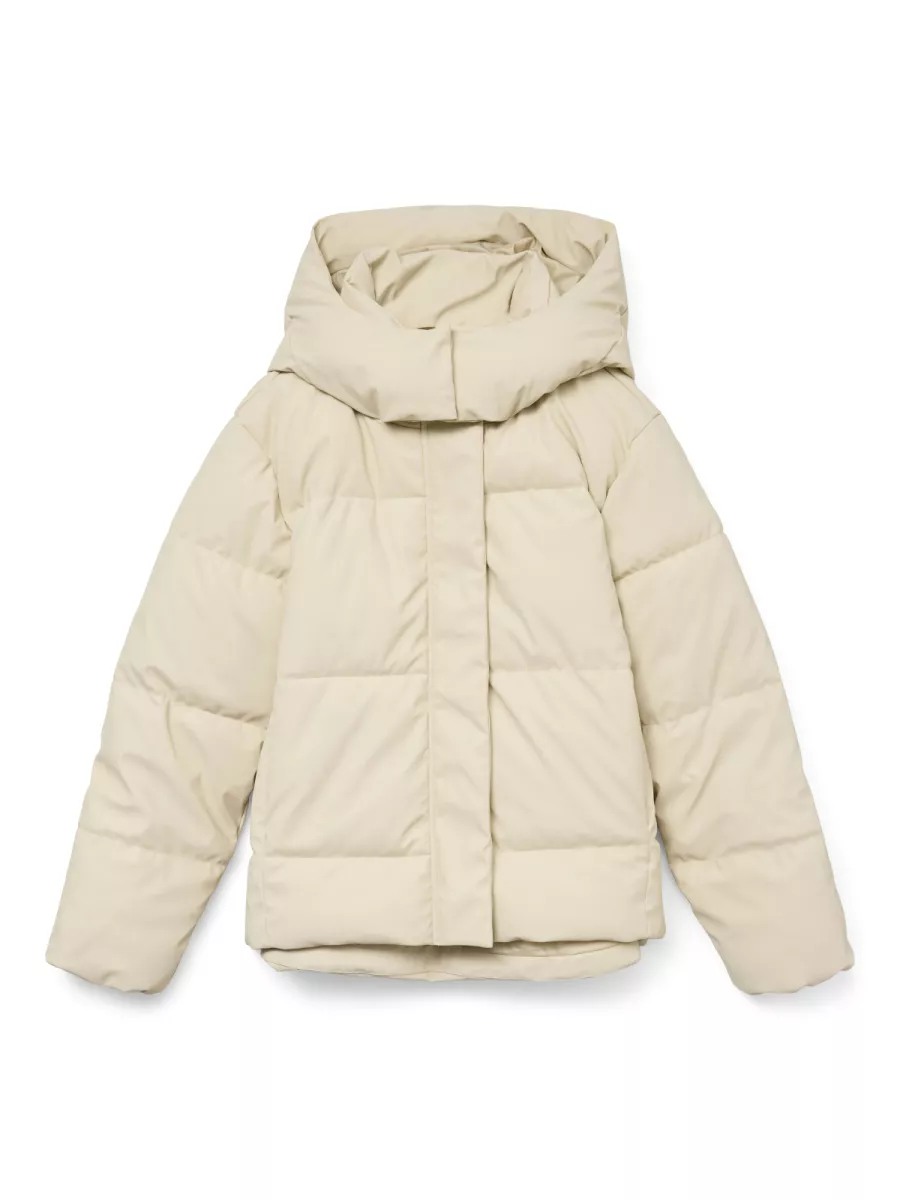 VERO MODA-VMGRETAKYLIE SHORT COATED JACKET NO-10311315-Oatmeal-GRIJS MELEE