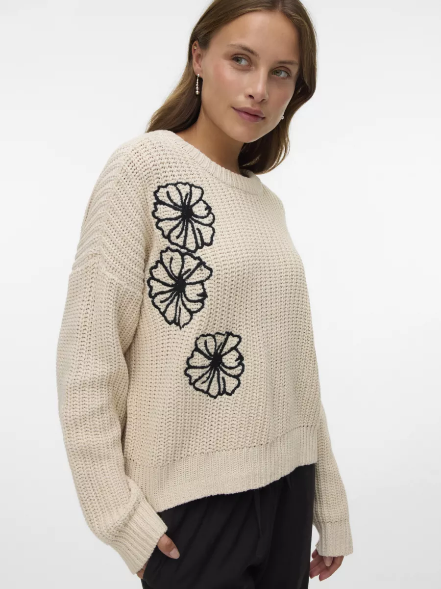 vero-moda-vmlaura-ls-o-neck-pullover-boo-10331444-birch-with-black-detail-wit-combinaties-8 VERO MODA-VMLAURA LS O-NECK PULLOVER BOO-10331444-Birch with Black Detail-WIT COMBINATIES