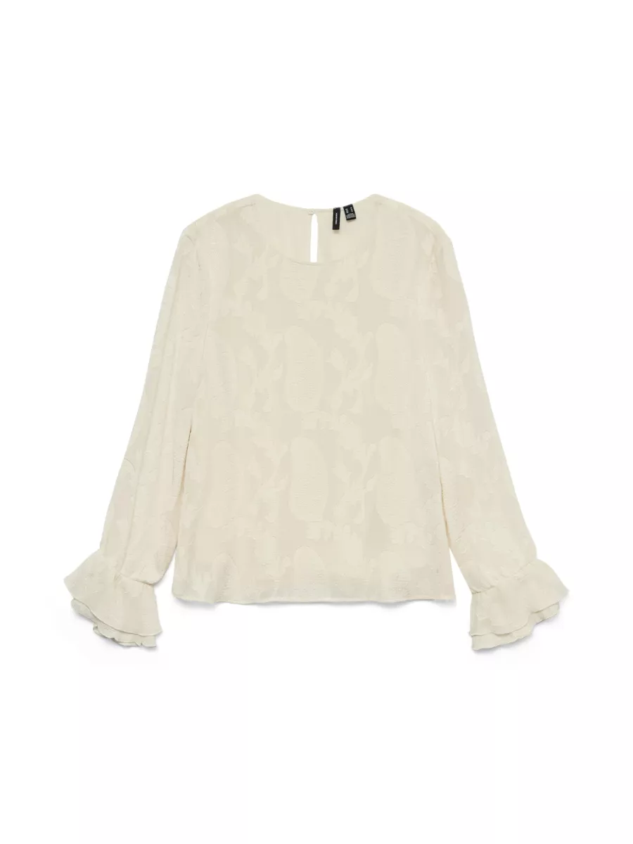 VERO MODA-VMMISHI LS TOP WVN-10335512-Birch-CREME