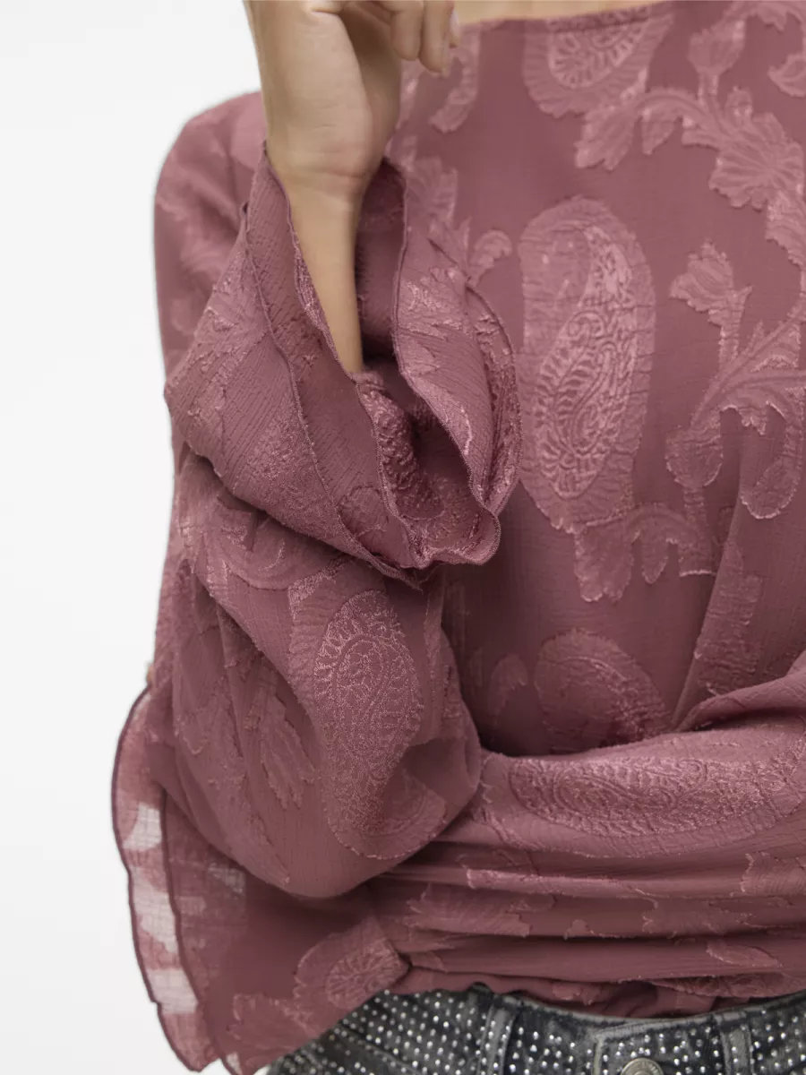 VERO MODA-VMMISHI LS TOP WVN-10335512-Rose Brown-ROSE