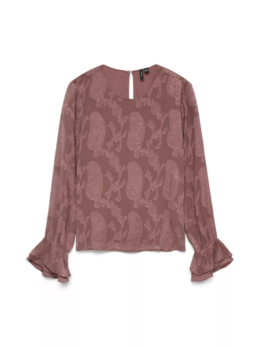VERO MODA-VMMISHI LS TOP WVN-10335512-Rose Brown-ROSE
