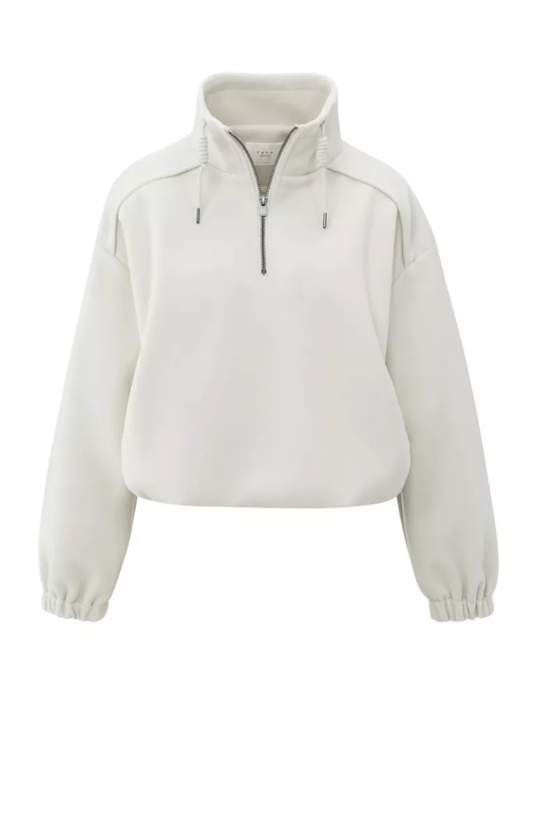 YAYA-Balloon sleeve sweatshirt; Polyester/Viscose; 990312-01-109101-510-990312-GRIJS