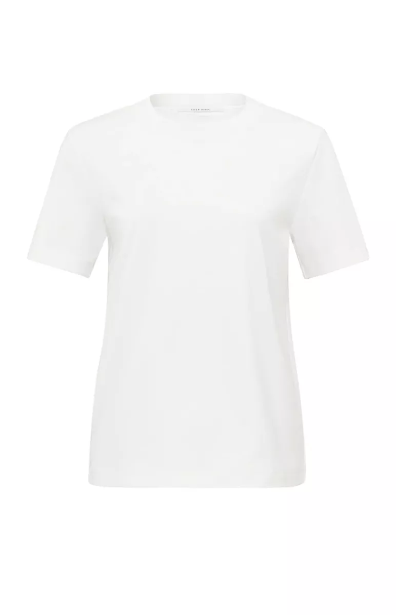 YAYA-Round neck t-shirt; Cotton-01-719057-510-10602-OFF WHITE