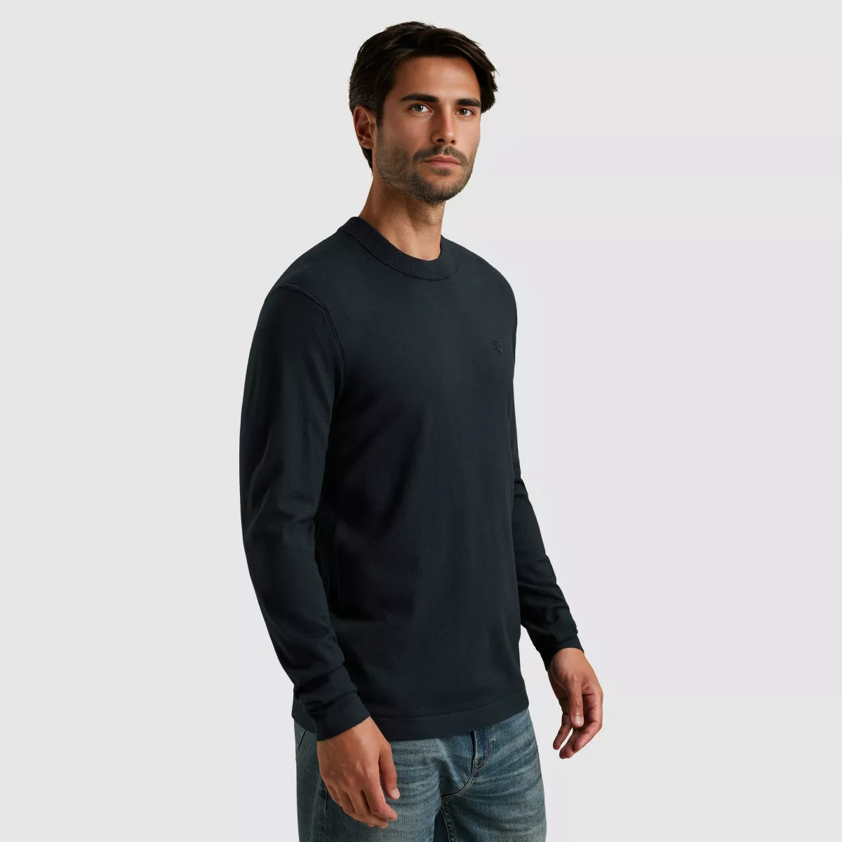 cast-iron-crewneck-soft-blend-ckw2511360-5287-dark-sapphire-blauw-5 CAST IRON-Crewneck soft blend-CKW2511360-5287 Dark sapphire-BLAUW