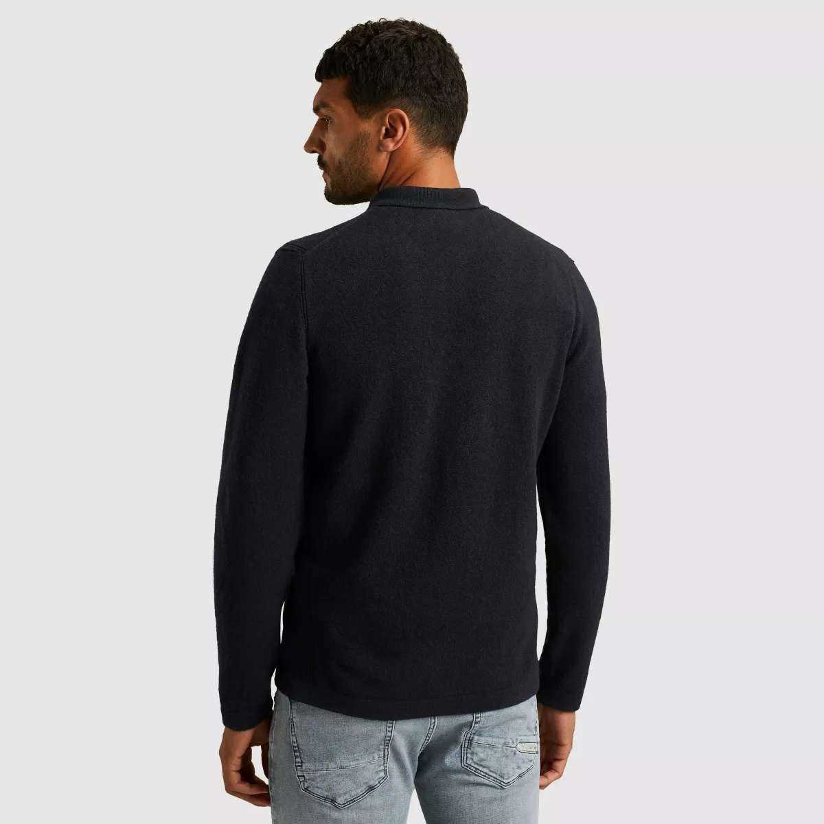 cast-iron-long-sleeve-polo-shirt-regular-woo-ckw2511372-5287-dark-sapphire-blauw-3 CAST IRON-Long sleeve polo shirt regular woo-CKW2511372-5287 Dark sapphire-BLAUW
