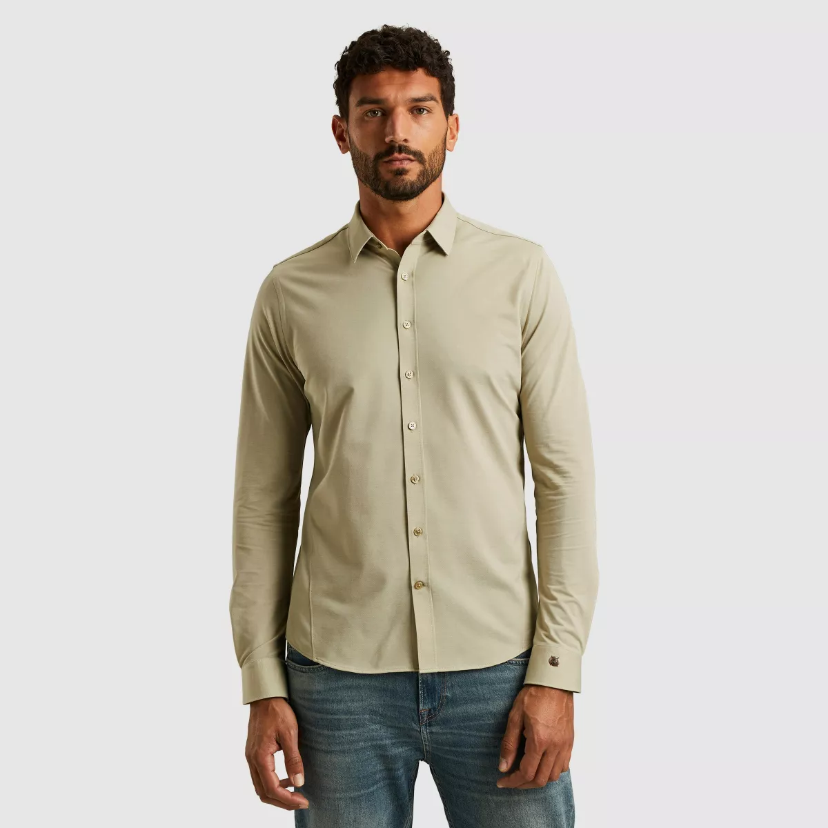 CAST IRON-LONG SLEEVE SHIRT Tech Jersey Ligh-CSI2511270-6392 Slate green-GROEN