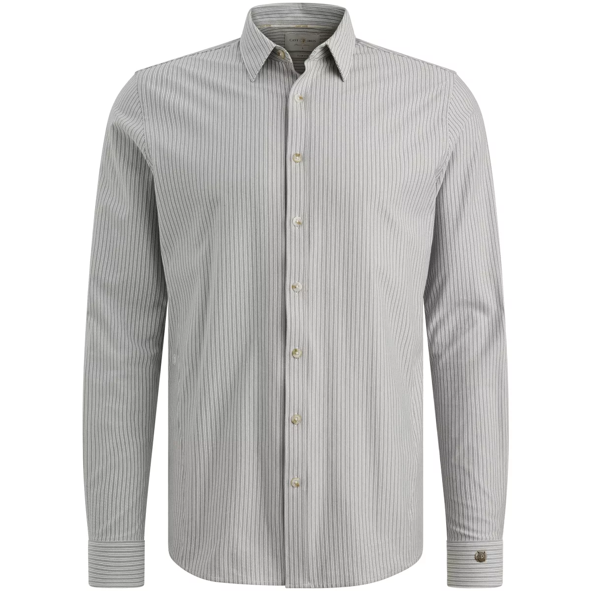 CAST IRON-LONG SLEEVE SHIRT Twill Jersey Str-CSI2511279-5277 Grisaille-BLAUW