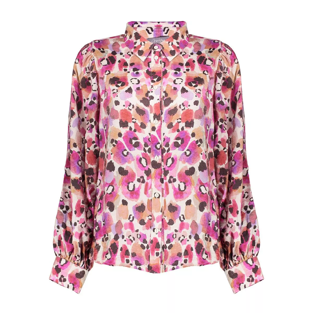 GEISHA-Blouse print-53620-20-420 Pink off white-ROSE